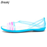 New 2023 Jelly Sandals Women Casual Flat Non-slip Sandals Fashion Outdoor Casual Non-slip Beach Shoes Sandalias De