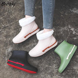 Women Snow Boots Winter Keep Warm Female Rain Boots Waterproof Non-Slip Rubber Rain Shoes Lady Fashion Women Rainning