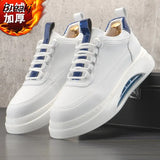 in Men Casual Sneakers Platform White Shoes Leisure Male Sneakers Non-slip Men's Vulcanized Shoes Air Cushion Board