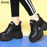 Increase Chunky Shoes Women Comfortable Platform Shoes Female Casual Vulcanized Shoes Fashion High Heel Woman