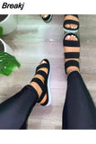 Womens Summer New 2023 Beach Fashion Sexy Flat Casual Cross Tie Open Toe Dress Fairy Black Roman Sandals Womens