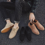 Men Shoes England Trend Casual Shoes Male Suede Oxford Boots Wedding Leather Dress Shoes Men Flats Zapatillas Hombre Plus