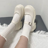 mary jane Lolita shoes Japanese Students JK Female High Heel Uniform College Girl Shoes Platform shoes Mary Jane
