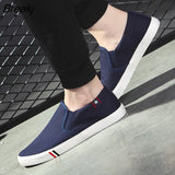 Men Casual Shoes Canvas Luxury 2021 Mens Loafers Breathable Slip on FlatsMale Vulcanized Shoes White Driving Shoes Plus Size