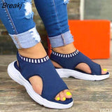 Women's Sandals Summer Wedges Footwear Platform Sandals Women Female Comfort Slip on Peep Toe Ladies Sandals Zapatillas