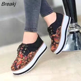 Women's Shoes 2023 Trendy Size 43 Flats Women Casual Platform Shoes Woman Socofy Lace Up Loafers Shoes Zapatillas