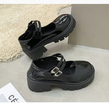 Women's Lolita Shoes 2023 New Women's Buckle Casual Shoes Thick Heel Women's Mary Jane Shoes Women's High
