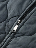 Old Pocket Checkered Cotton Jacket Female Casual Stand Collar Zipper Cotton-padded Thin Coat Female Restro