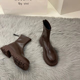 White Thin Martin Boots Children's Shoes 2024 New Summer Brown Korean Ankle Boots Black