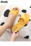 36-41 Women's Sandals Slippers Summer Zapatos Mujer Flat Shoes Mules 6 Female Peep Toe Soft Bottom Non-Slip