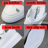 New Wedges Heels Platform Sandals Women Hollow Out Pu Leather Gladiator Sandals Woman Summer Thick Sole Sandalias