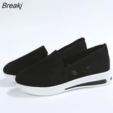 Fashion New women knitted shoes Fashion slip on Plus Size Casual Ladies Loafers Breathable mesh Light comfortable