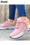 Sneakers Spring and Autumn New Lace Up Wedge Platform Shoes 2023 Outdoor Fashion Air Cushion Casual