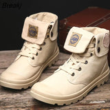 Canvas Shoes Men's Four Seasons Breathable Tooling Shoe Baotou Labor Insurance Footwear Sneakers Male khaki Large