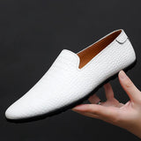 men shoes slip on England Breathable Men's genuine Leather Loafers Comfortable Shoes For Men Lightweight Slip-on Men