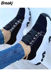 Women's Sneakers Fashion Flat Lace Up Casual Canvas Pattern Sneakers Ladies Vulcanized Shoes Women Shoes Zapatillas