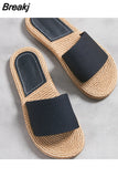 New Slippers Summer Cross Drag Fashion Hemp Rope Outer Wear Slippers Casual Sandal and Slippers Casual Mixed Color