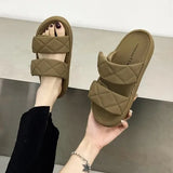 Shoes Woman 2024 Slippers Flat Platform Pantofle Luxury Slides New Rubber Designer Fashion PU Female Shoes Womens Slippers