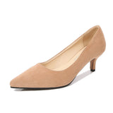 High Heels Women Pointed Shallow Slip-on Single Shoes Fashion Oversize Shoes Autumn Women Thin Heel Work Shoes