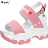 New Summer Women Platform Sandals Female Wedges Comfortable Shoes for Women Fish Toe Outdoor Height Increase