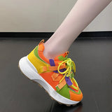 Women Vulcanized Woman Rivet Shoes Female Platform Wedges Women's Leopard Casual Ladies Women's Sneakers Tennis