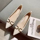 New Thick-Heeled Single-Heeled Shoes For Women In Autumn Style With Skirt, Pointed Head And Low-Heeled Evening