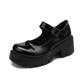 And Summer Jk Uniform Shoes Heightened Thick Soles Student Mary Jane High-Heeled Vintage Single Shoes British Style Small Leather