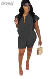 Sexy Hollow Two Piece Set 2023 Summer Tracksuit Women Side Hollw Out Lapel Shirt + Bodycon Shorts Club Matching