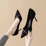 Breakj Sense Single Shoes Fine Heel New Pointed Small High Heels 2025 Spring And Autumn Heel Squint Small Women's French Women