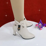 Women Boots Spring/Autumn Fashion Pointed Toe High Heel Ankle Boots Women's High Heels Shoes Botas Femininas Fashion Short