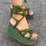 Women Summer Fashion Women's Sandals 2023 Women's Wedge Sandals Cross Straps Casual Women's Shoes Women's High