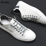 Genuine Leather Shoes Men Sneakers Cow Leather Shoes Fashion Male White Shoes Cool Young Man Fashion Sneakers