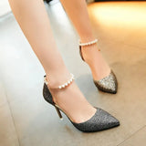 Pointed Toe Wedding Bride High Heels Shoes Female Party Mules Elegant Women Pumps Designer Shoes Sexy Dress