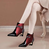 Women Casual Pointed Toe Mesh Breathable Comfort High Heel Shoes Lady Fashion Sweet Navy Blue Stylish Heel Shoes Zapatos
