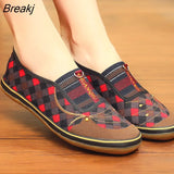 Women Flats Shoes Autumn Retro Female Sneakers Old Beijing Cloth Shoes Mujer Slip-On Breathable Lazy Mom Shoes Zapatillas