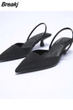 Party Shoe and Bag Set Sexy Heels Shallow Mouth Pointed Pumps Lace-Up Sandals Ladies Slip on Golden Crossdressers