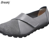 PU Leather Loafers Soft Sole Casual Flats Shoes for Women Students plus