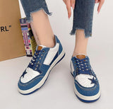 Women Fashion Sports Shoes Summer Autumn Blue Platform Comfortable Casual Sneakers Tenis Feminino Thick Sole Zapatos