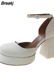 High-heeled Shoes Spring New Korean Version of Wild Thick-heeled Square Toe French Retro Mary Jane Trend Lolita