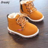 Children Casual Shoes Autumn Martin Boots Boys Shoes Fashion Leather Soft Anti Slip Girls Boots 21-30 Sport Running