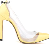 Womens Patent Leather High Heels Corset Pointed Toe Party Pumps Ladies Wedding Shoes US Size