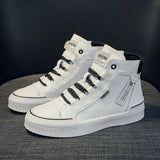 Women's High Top Sneakers Spring Autumn Women vulcanize Shoes White Flats Female Lace Up Trainers Woman Casual Shoes Ankle
