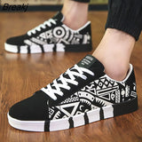 Men Casual Canvas Shoes Fashion Print Sneakers Summer Trainers Leisure Shoes Men's Flats Slip Shoes