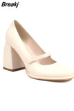 Heeled Mary Jean Pumps 2023 New Fashion Korean Style Sweet Cute Women Pumps Spring Summer Buckle Strap Element