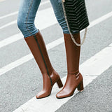 Women Boot 2023 Winter Women Knee High Boots Warm High-heeled Women Shoes Fashion Thin Boots Botas De Mujer Big