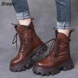 Genuine Leather Women Boots Brand Snow Boots Winter Boot Fur Warm Comfortable Women Shoes Low Heel Shoes Women