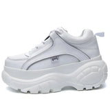 Sneakers Female Harajuku Retro Old Platform Shoes Casual Comfortable Breathable Increased White Shoes Femme