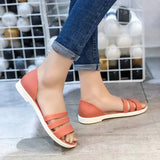 Sandals Women 2023 New Fashion Simple Round Head Solid Candy Color Open Toe Versatile Square Heel Women's
