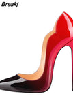 brand shoes plus size 33-45 pointed 12cm high stiletto heels 10cm 8cm shallow fashion classic women pumps QP042