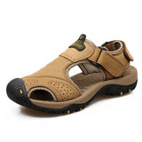 Men Shoes 2023 Genuine Leather Men Sandals Outdoor Male Beach Slippers Man Sandals Plus Size